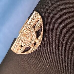 Exquisite Vintage Prestige Black Evening Clutch w/ Jeweled Accents